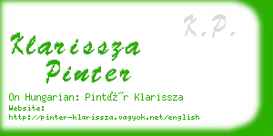 klarissza pinter business card